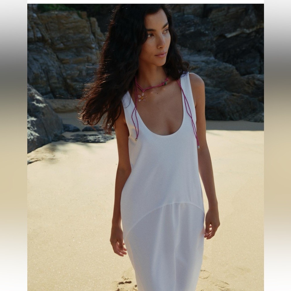 Zara poplin combination dress